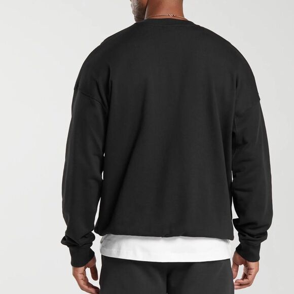 Gymshark Rest Day Essential Crew Size Medium Black NWT in Packaging - Picture 2 of 7
